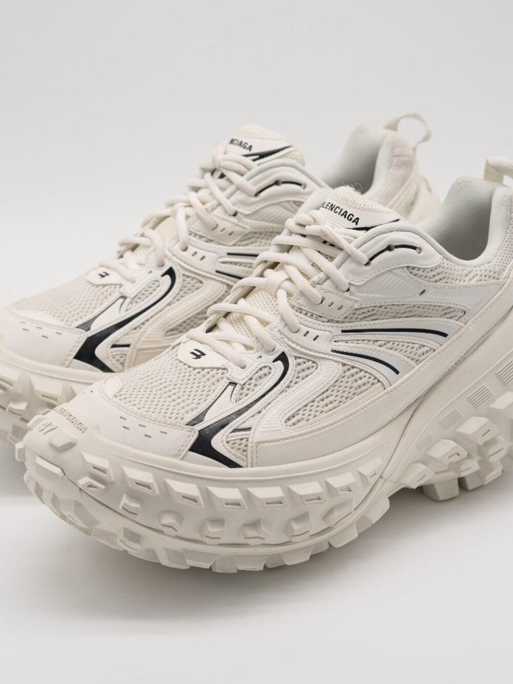 Balenciaga Defender Bouncer White Light Beige Sneakers Men's size 47eu 14 US